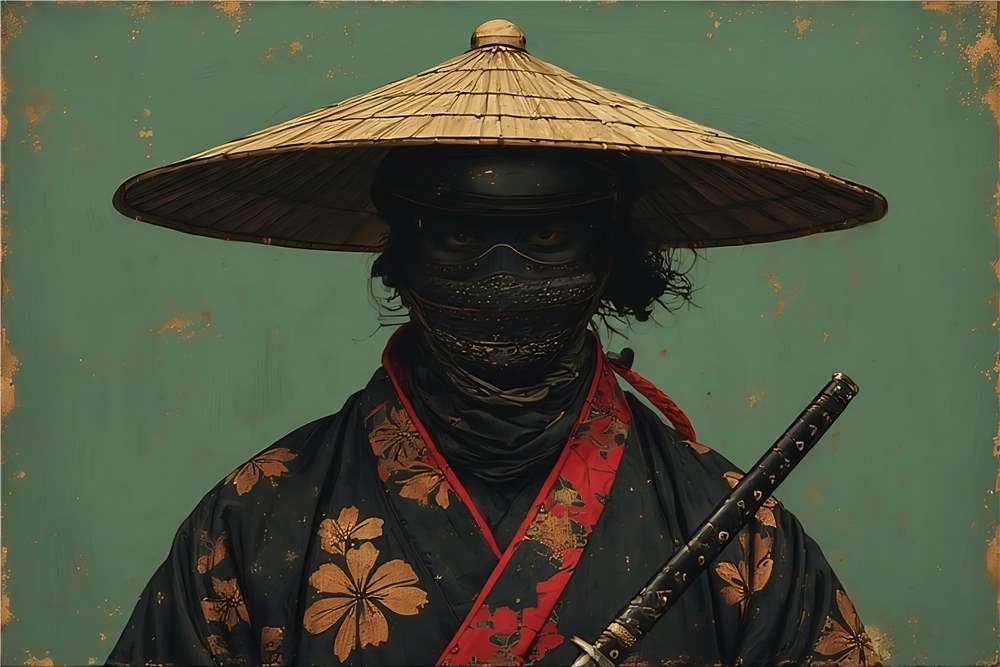 Samuraiens Stilhed: Katanas i Fokus plakat