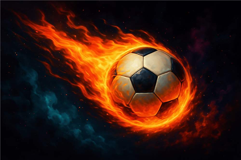 Fodbold Ildstorm: Bevægelse og Energi plakat
