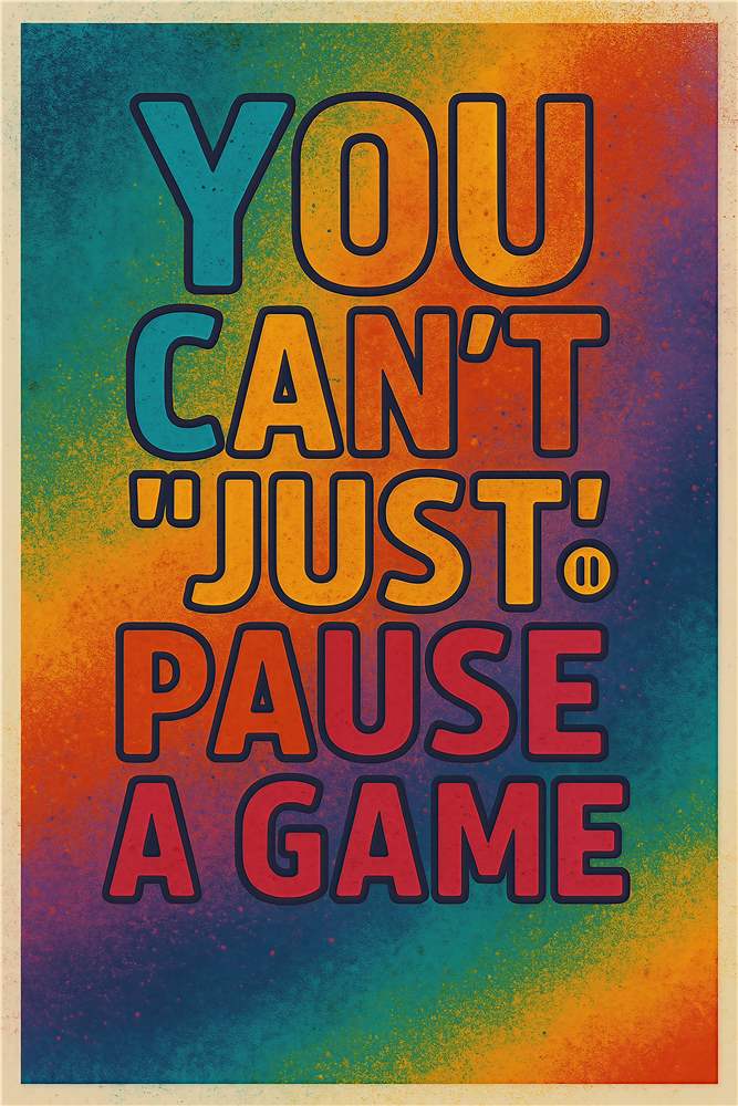 Pause? Det er ikke så nemt! plakat