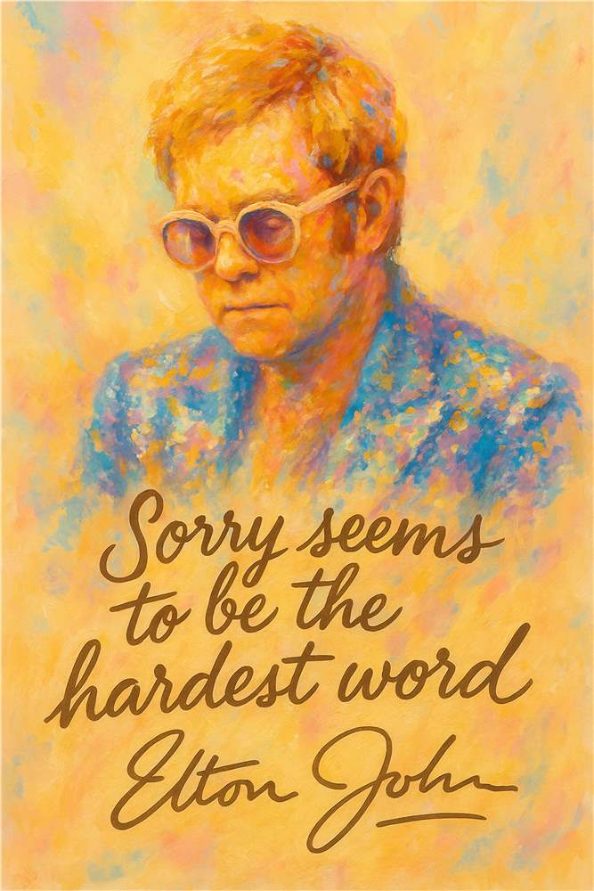 Elton John: Den Sværeste Undskyldning plakat