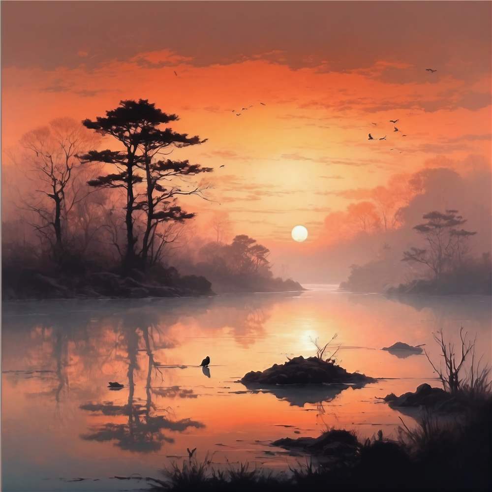 Morgensol over Stille Sø plakat