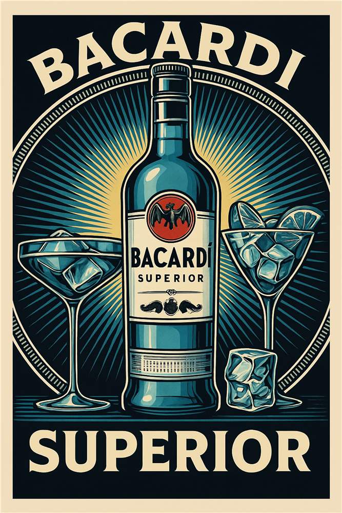 Bacardi Superior: Vintage Cocktail Vibes plakat