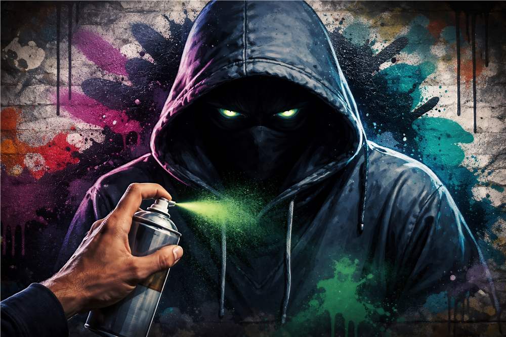 Graffiti: Et Energisk Møde med Gaden plakat