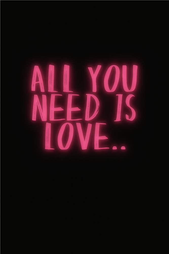 Kærlighedens Lys - Neon Kunst plakat