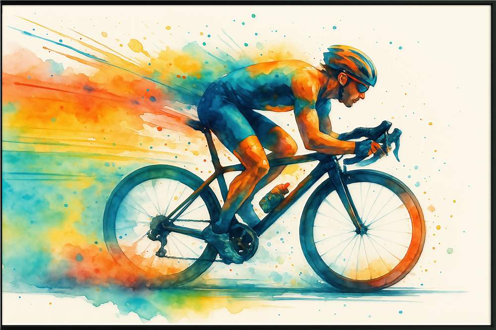 Energi og Farver: Cyklist i Fart plakat