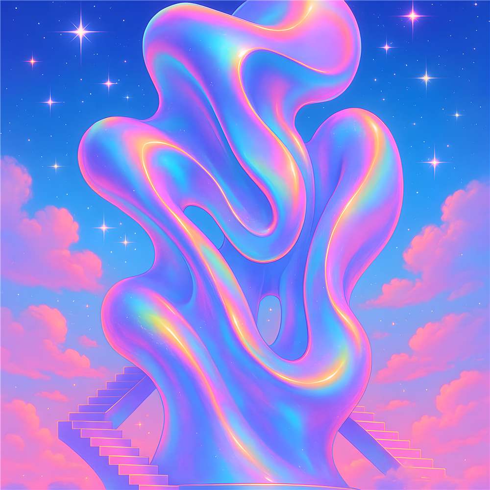 Surrealistisk Drøm i Pastelfarver plakat