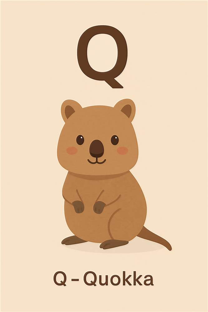Kærlig Quokka med Q plakat