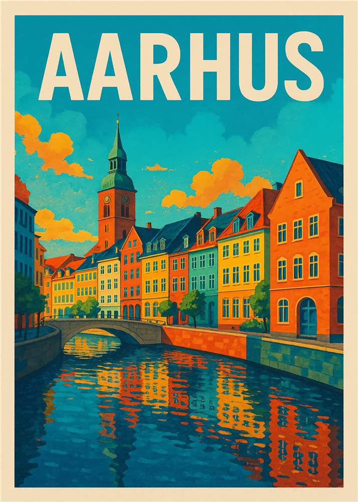Aarhus: Danmarks Farverige Perle plakat