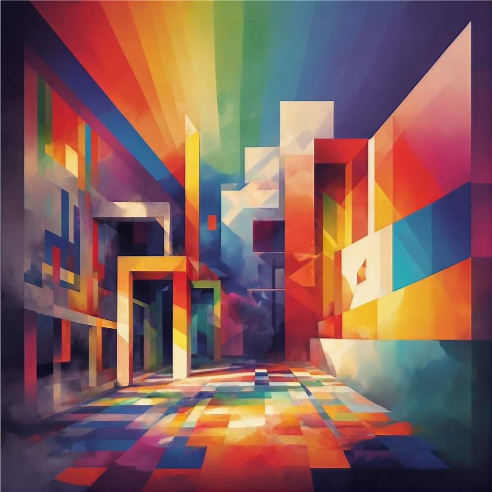 Fantasifuld Farvefest af Arkitektur plakat