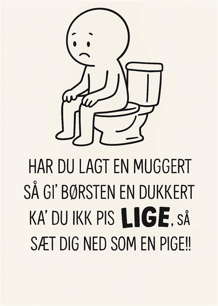 Toilet Humor: En Sjov Og Uventet Situation plakat