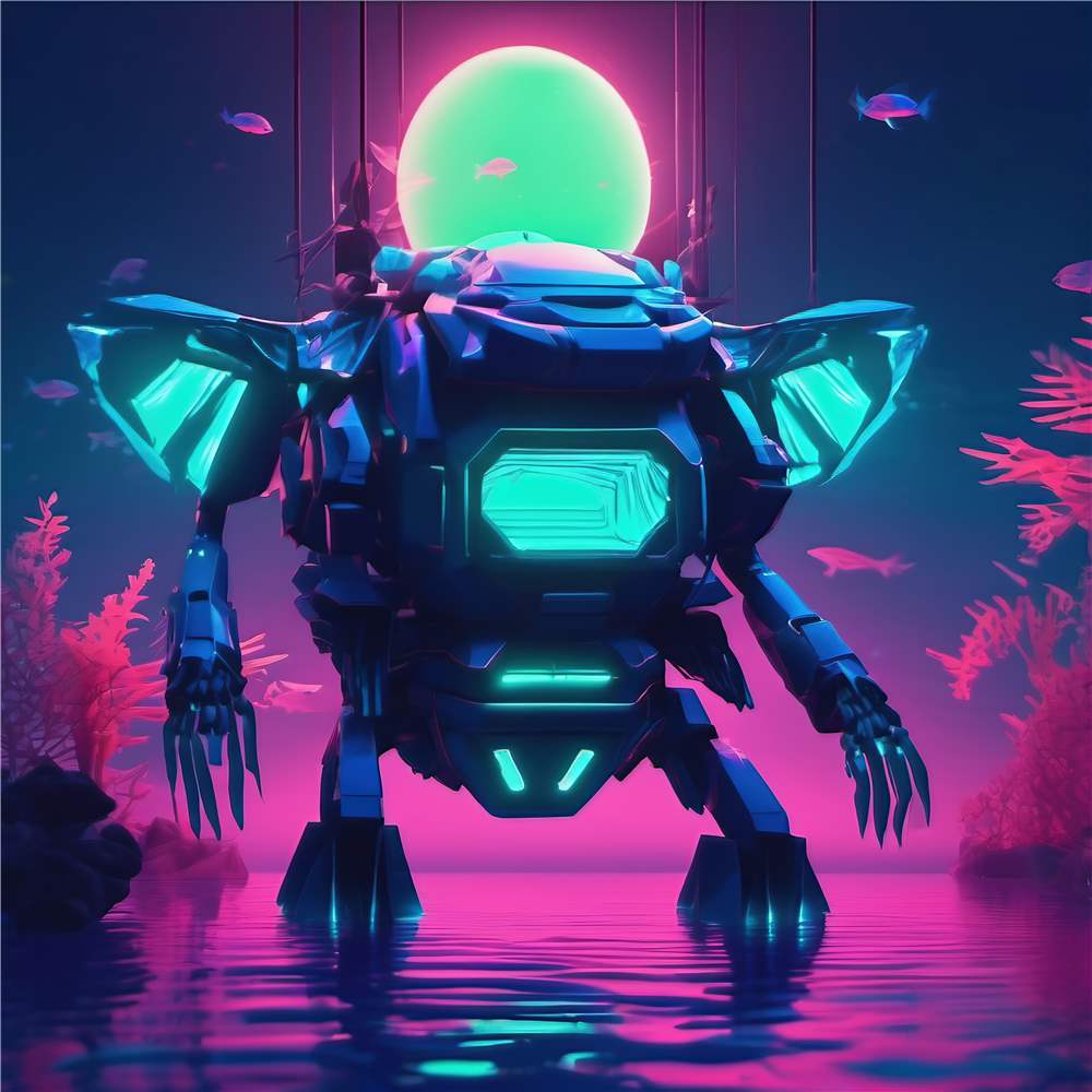 Neon Robot i Undervandsdrøm plakat
