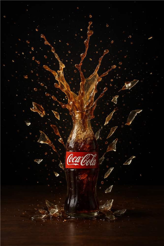 Sprudlende Coca-Cola Eksplosion plakat