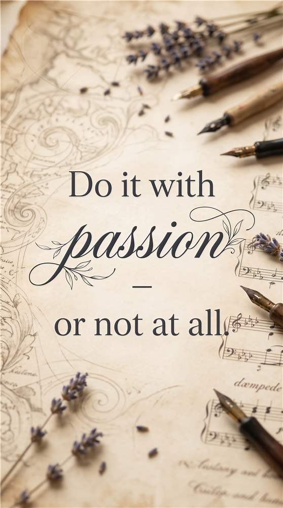Gør det med passion – eller slet ikke plakat
