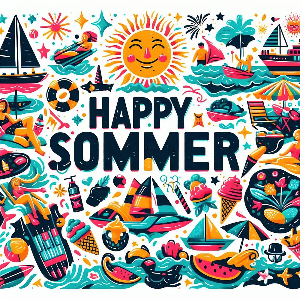 Glædelig Sommerfest i Farver plakat