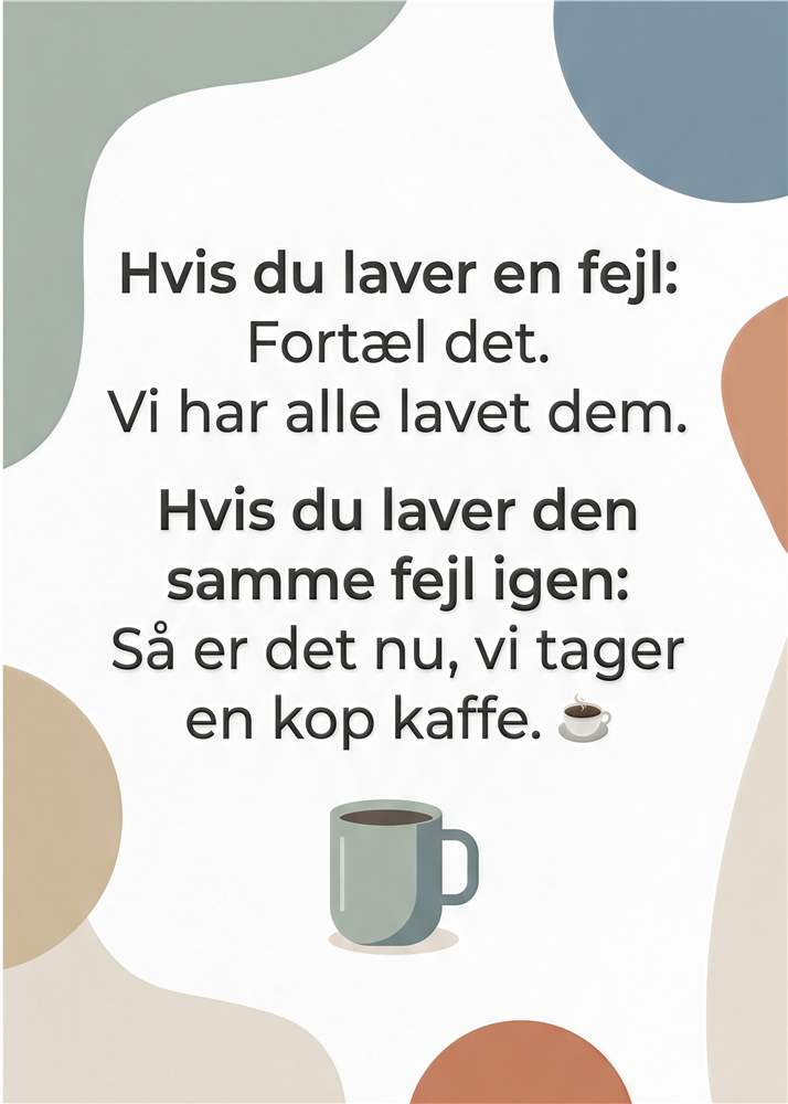 Fejl er kun på vejen til succes plakat