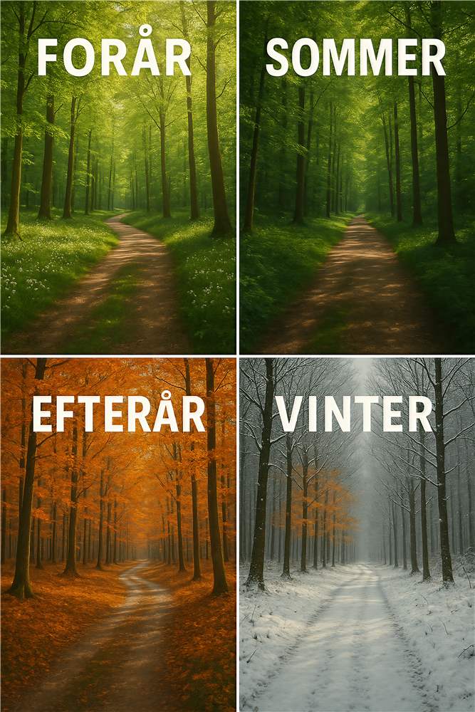 Skovens Fire Årstider plakat