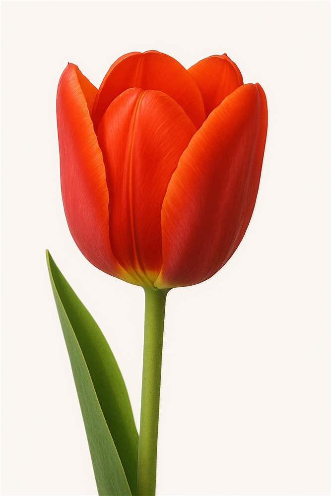Strålende Rød Tulipan i Fokus plakat