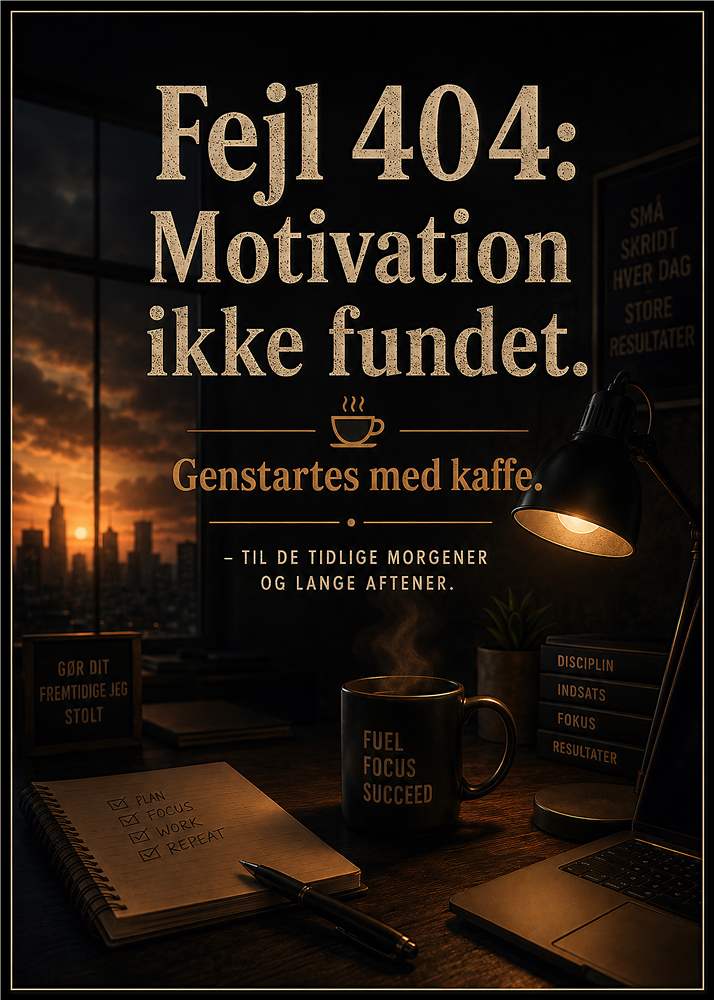 Find Motivation med Kaffe! plakat