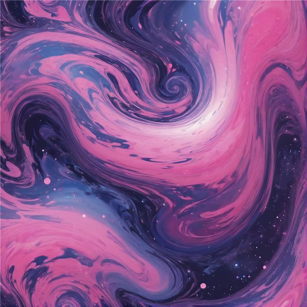 Abstrakt Galakse i Pink og Blå plakat