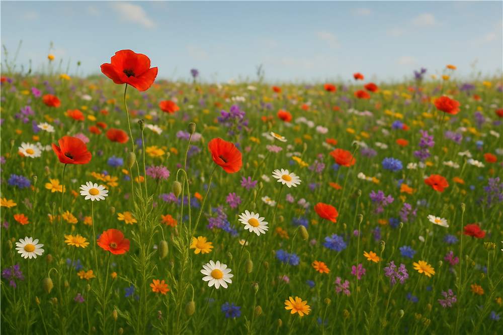 Solbeskinnede Blomsterdrømme plakat