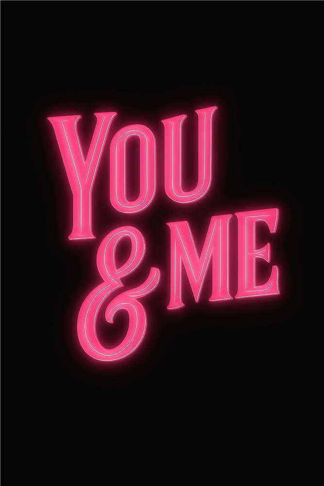 Neonskilt: Du & Jeg plakat