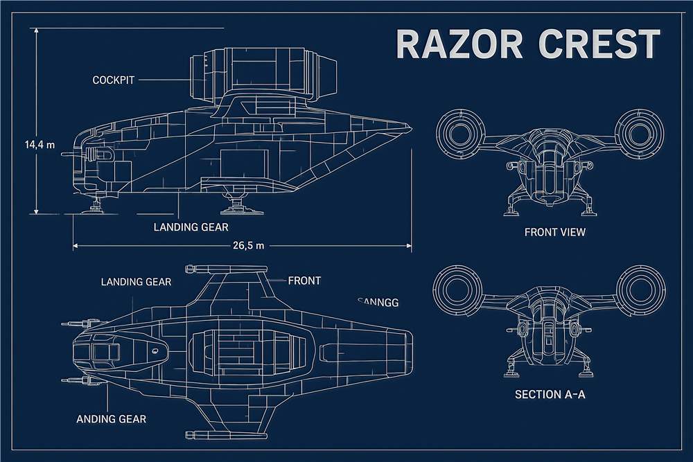 Razor Crest: Det Ultimative Rumskib plakat
