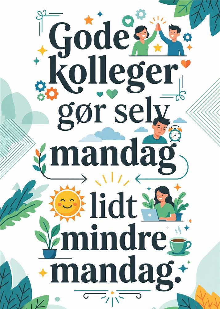 Gode Kollegers Mandag Inspiration plakat