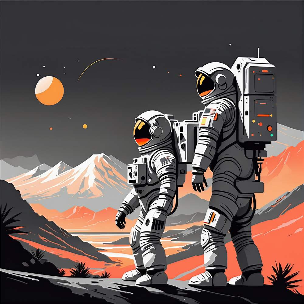 Eventyr i Rummet: Astronauter på En Fantastisk Planet plakat