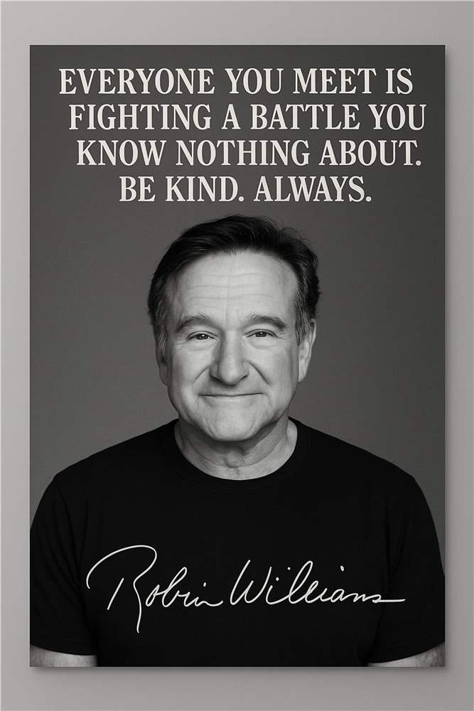 Venlighedens Styrke - Citat af Robin Williams plakat