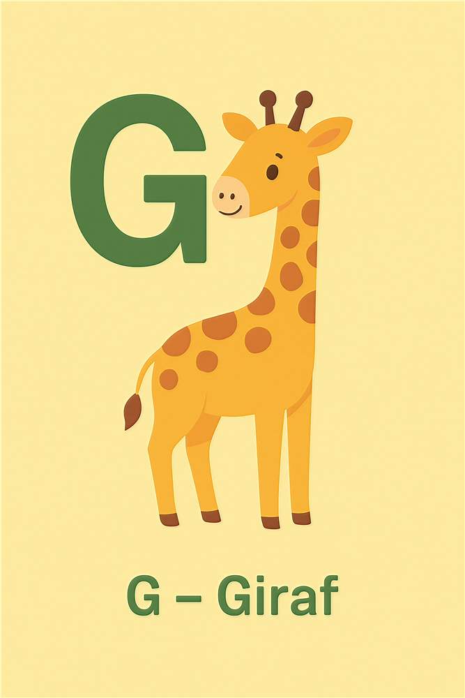 G for Giraf: Sjov Læring til Børn plakat