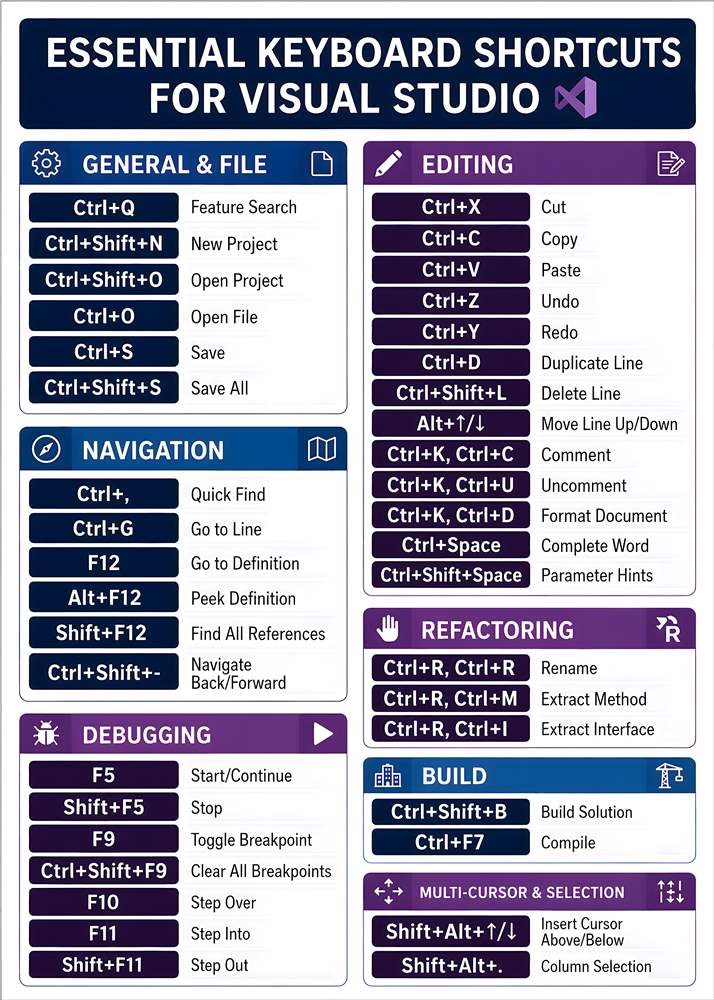 Nøglegenveje til Visual Studio – Bliv Hurtigere! plakat