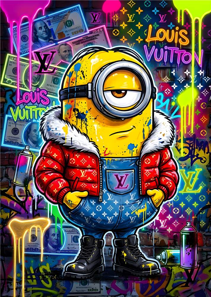 Kreativ Minion i Louis Vuitton Stil plakat