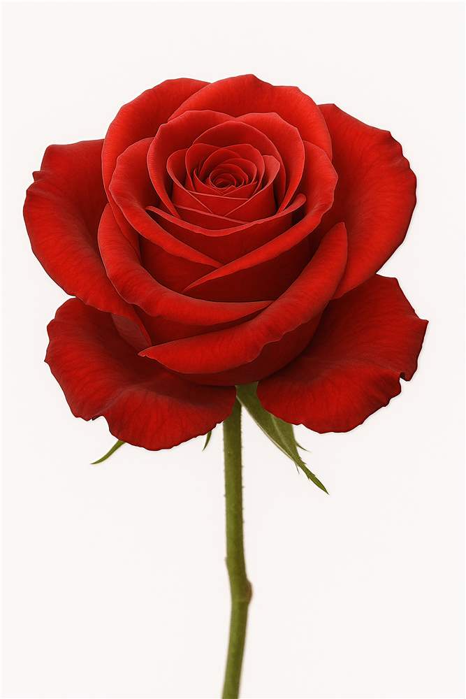 Elegant Rød Rose - Naturlig Skønhed i Ramme plakat