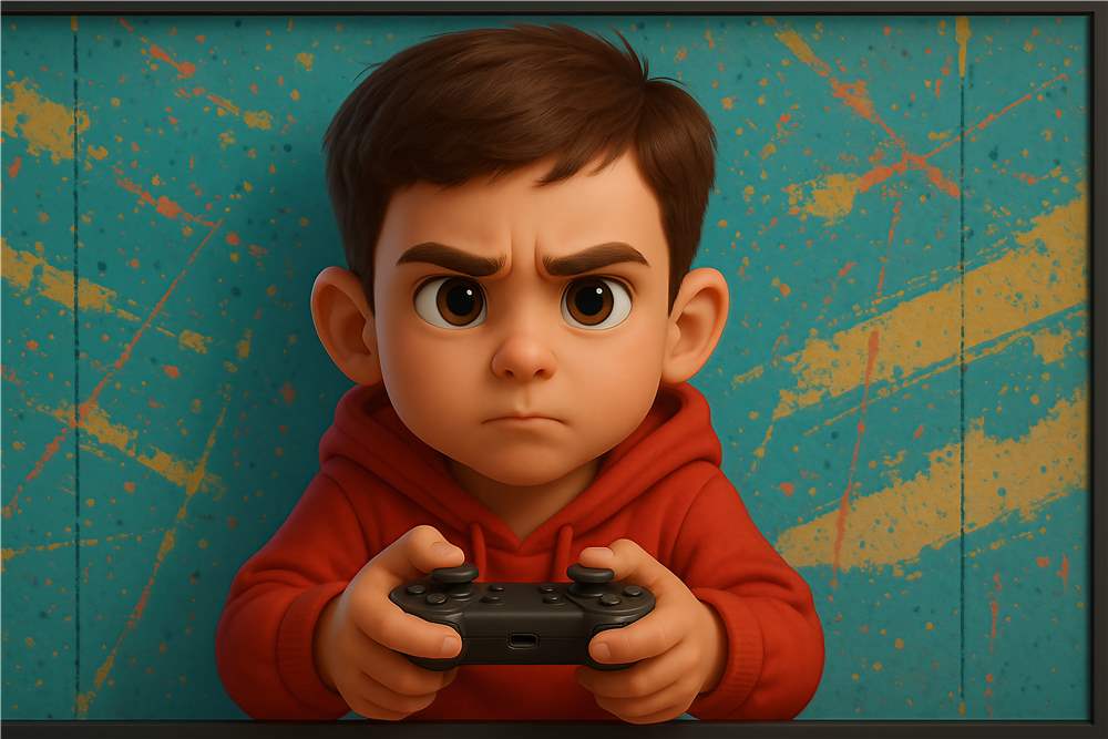 Intens Gamer i Fokus plakat