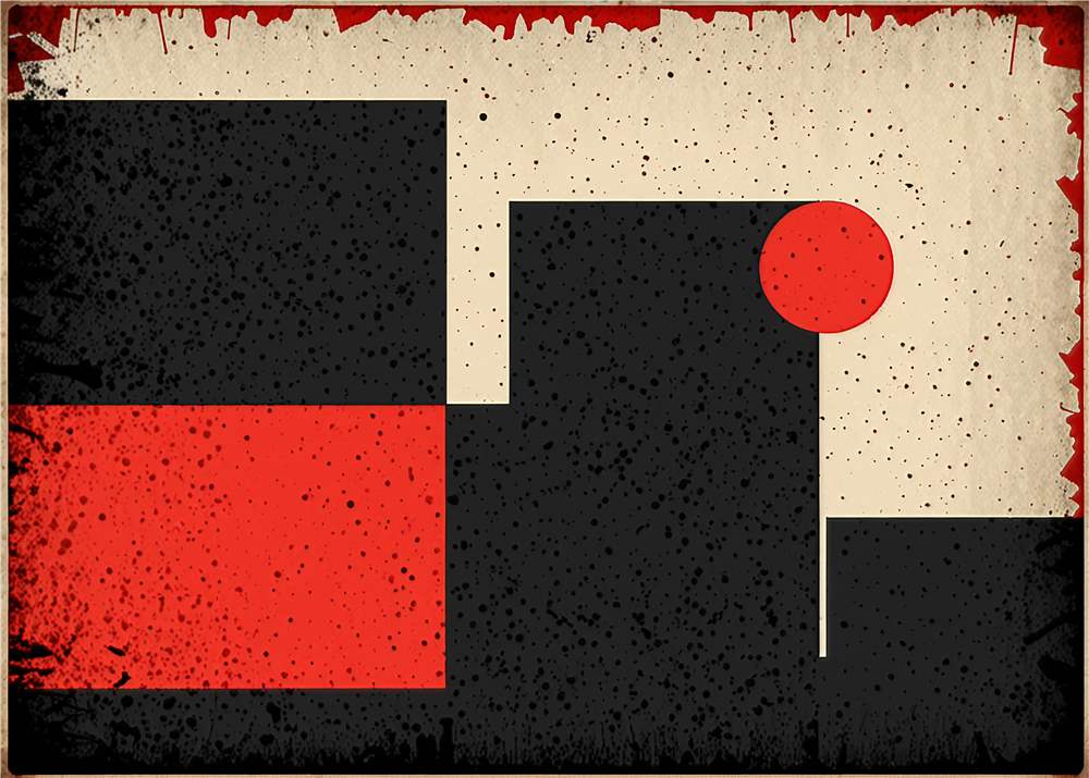 Geometrisk Abstraktion i Moderne Farver plakat