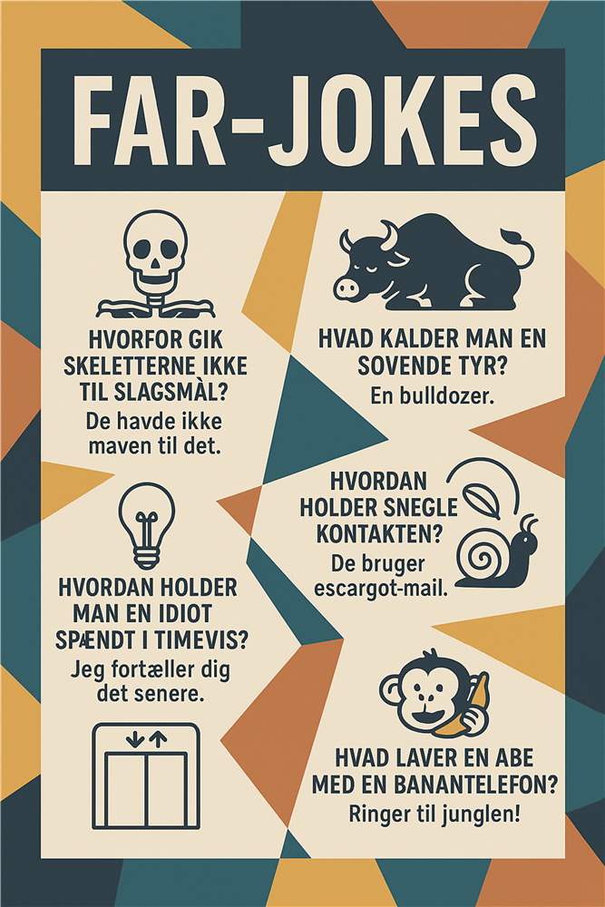 Sjove Far-jokes til hele familien plakat