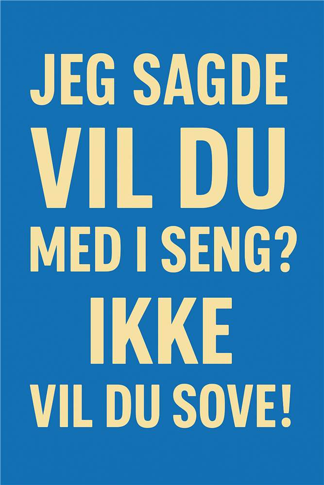 Humoristisk Soveplakat plakat
