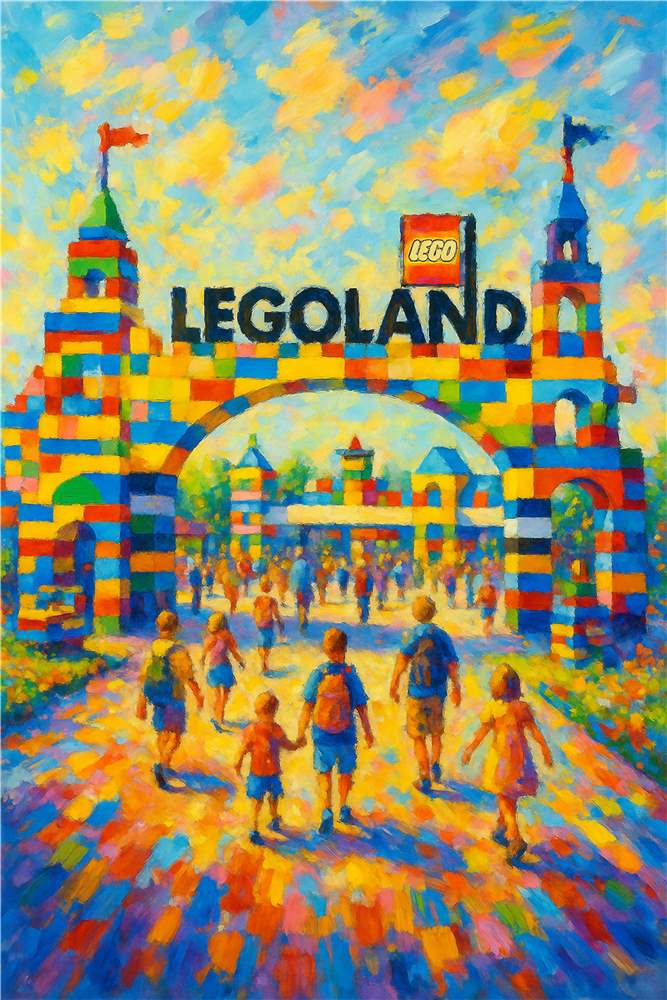 Farverig LEGOLAND Indgang for Børn plakat