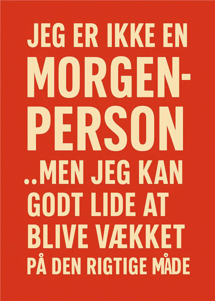 Morgensjov: Ikke en Morgenperson plakat
