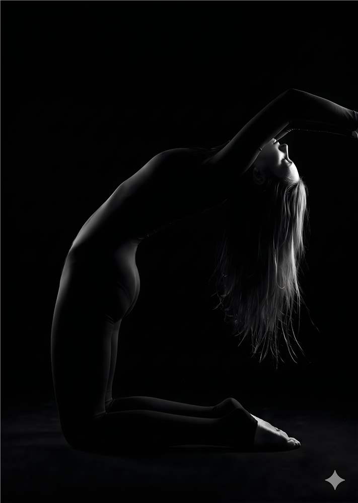 Dynamisk Elegance i Sort/Hvid plakat