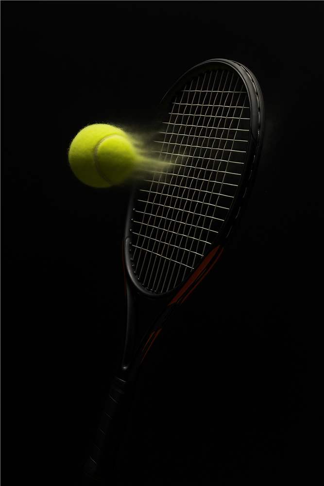 Tennisbold i Fuld Bevægelse plakat