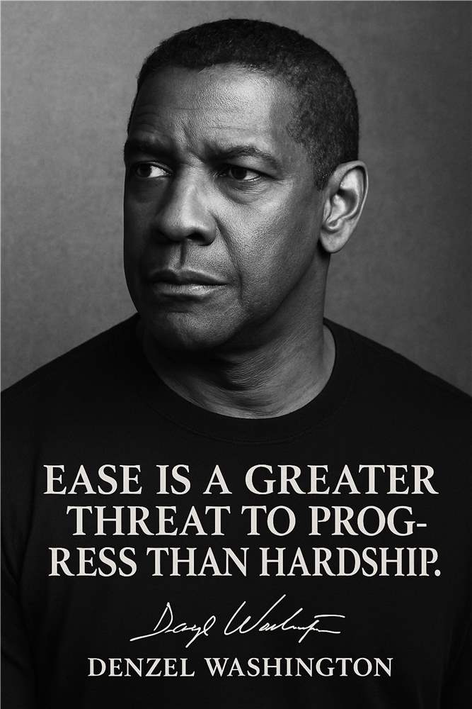 Inspirerende ord fra Denzel Washington plakat