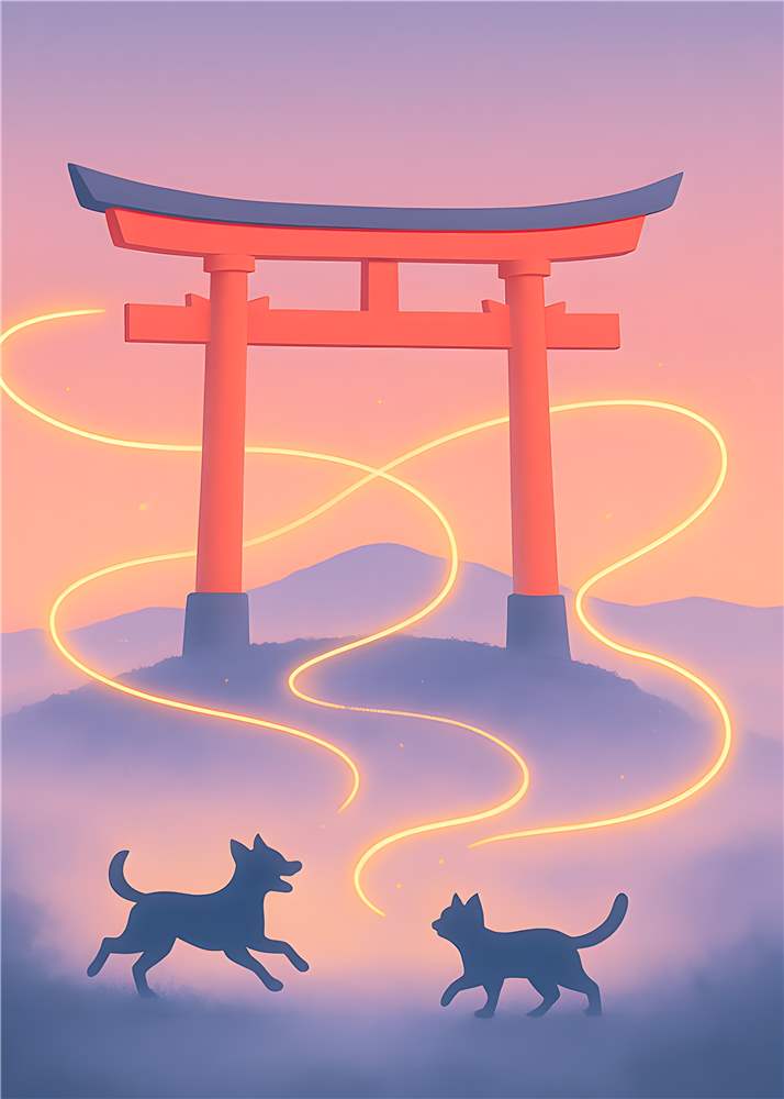 Eventyrlig Aften ved Torii-porten plakat