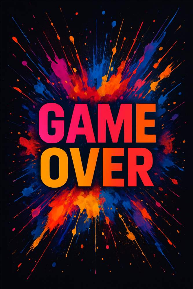Spændende Game Over Kunstværk plakat