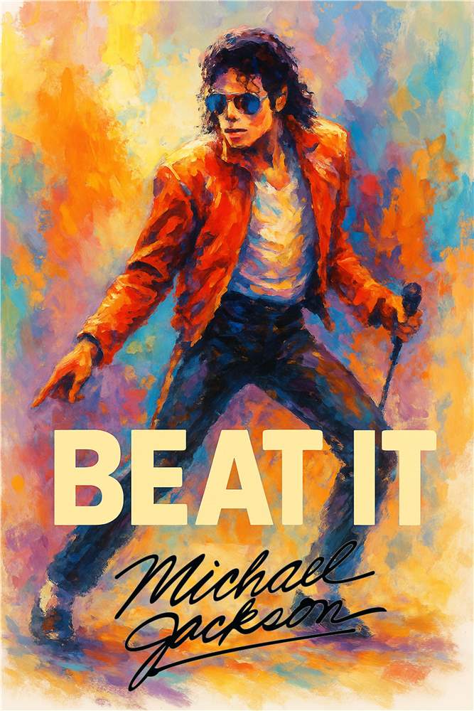 Michael Jackson - Beat It Kunstværk plakat