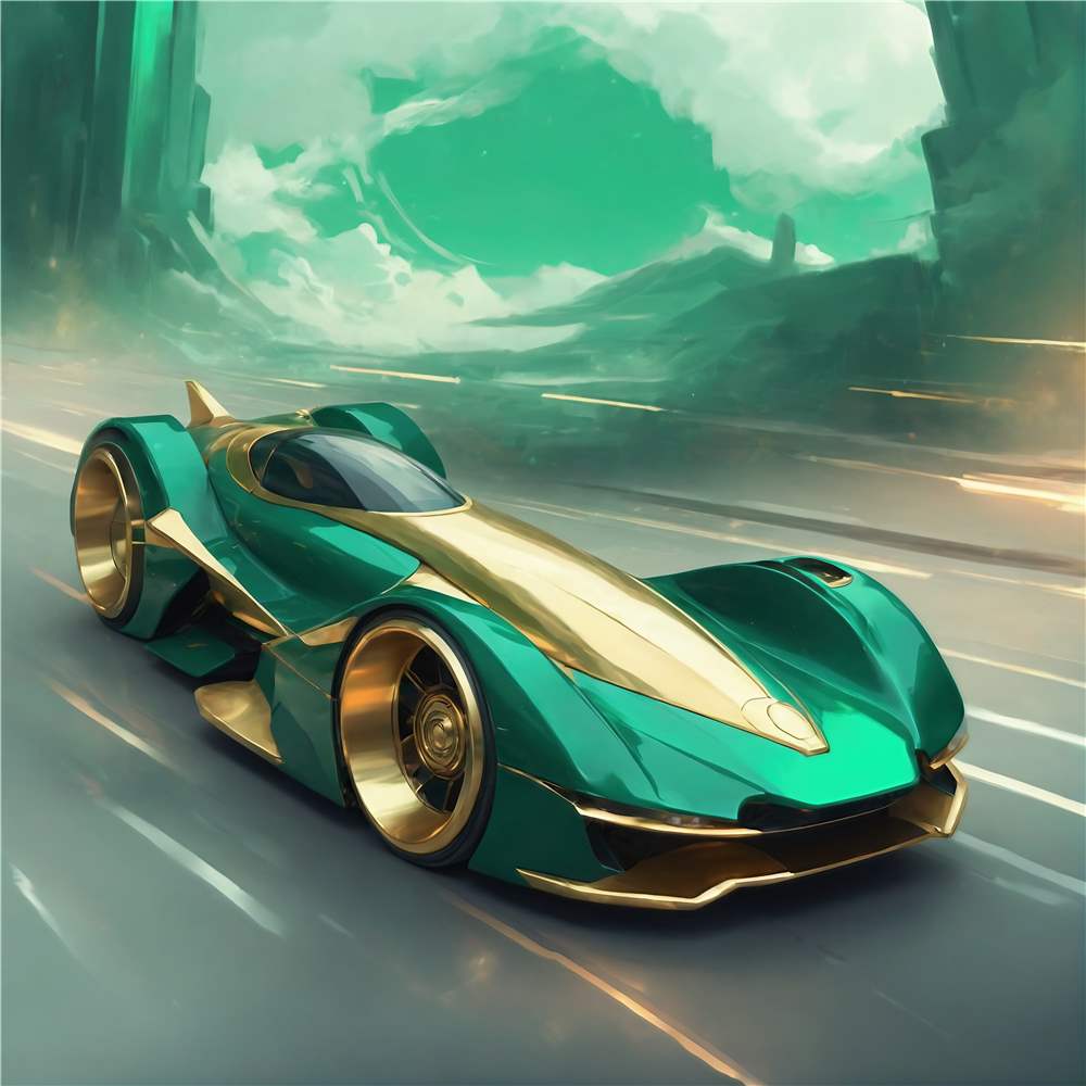 Futuristisk Racer i Bevægelse plakat