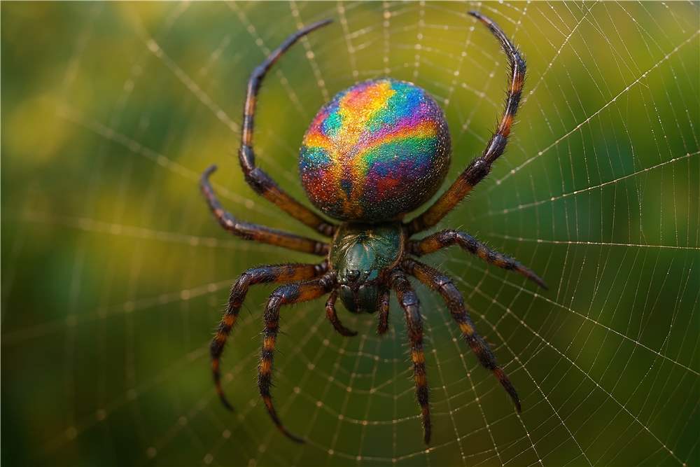 Magisk Edderkop i Farverigt Spind plakat