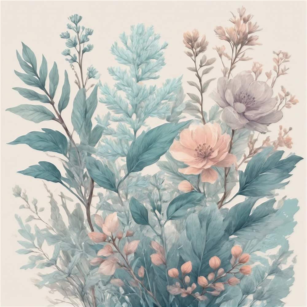 Fortryllende blomster i pastell plakat
