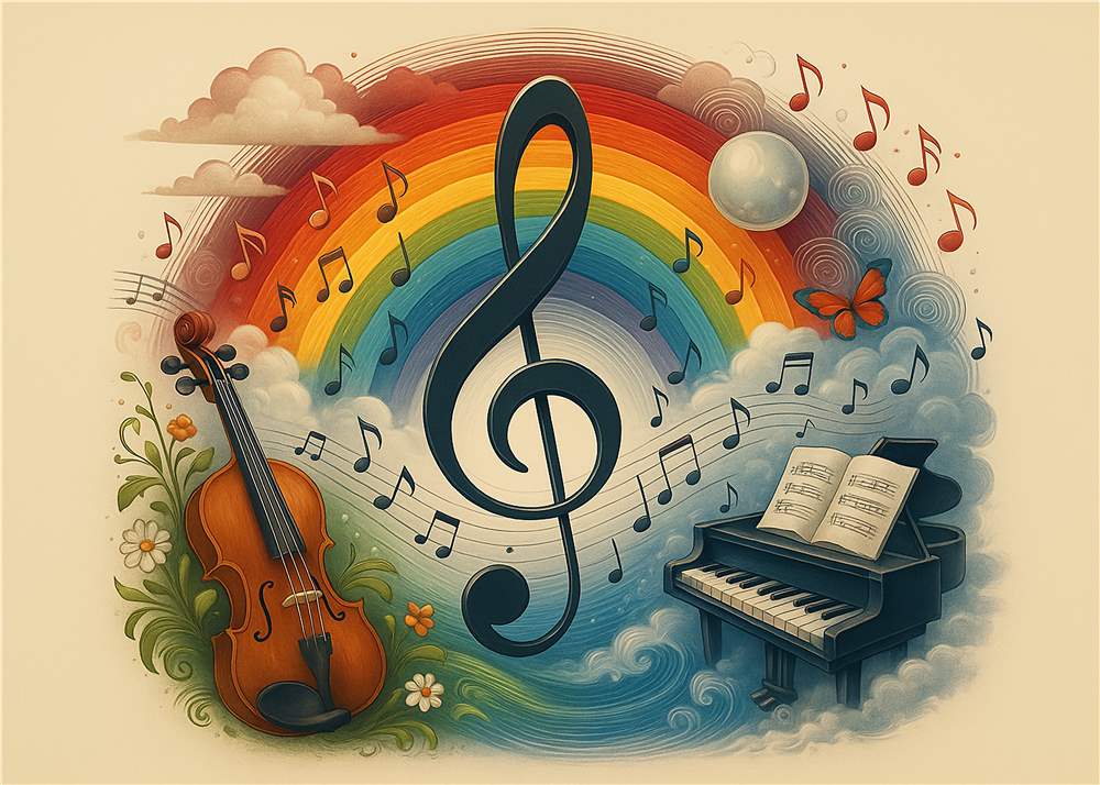 Farverig Melodi: En Musikalsk Rejse plakat