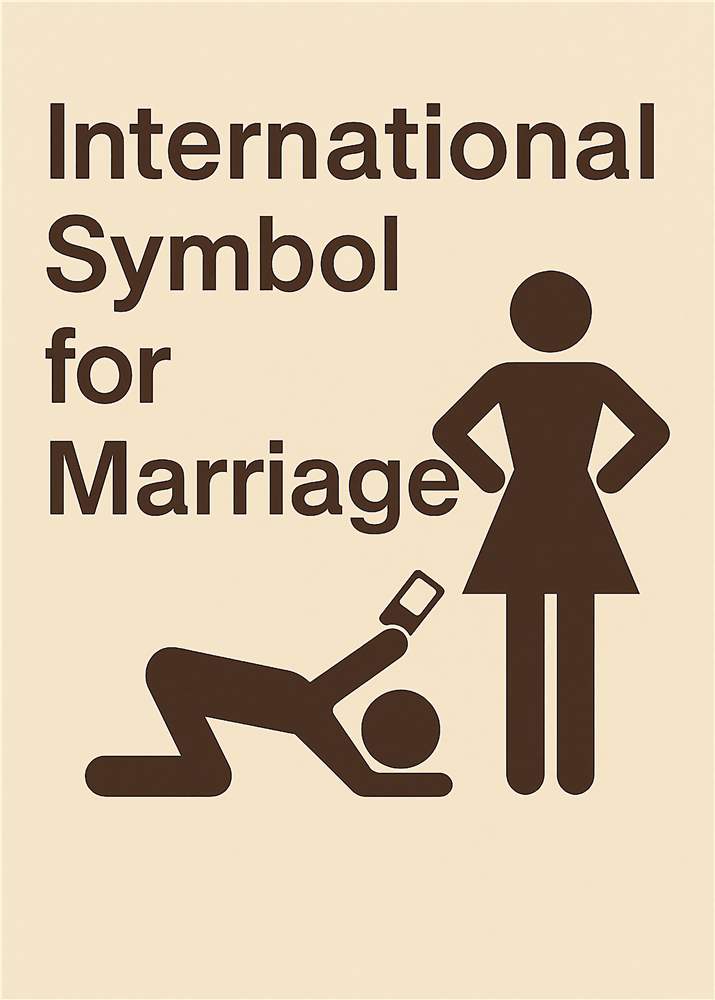 Humoristisk Ægteskabs Symbol plakat